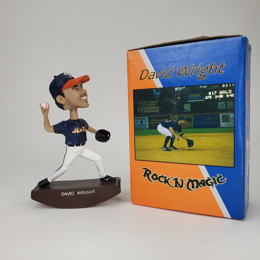 David‎ Wright Binghamton New York Mets Rock'n Magic Bobblehead MLB Figure w/ Box